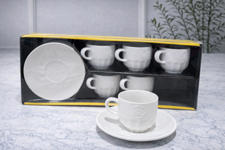 فناجين 6+6 ابيض