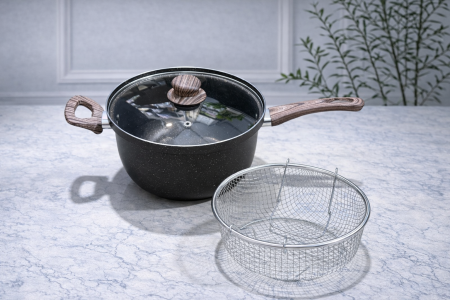 مقلى مع شبكة حجم 24سم