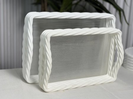 صواني تقديم قطعتين جبصين