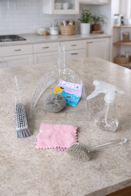 بكج تنظيف مجرود وعلبة رش وفوطة بكج كامل