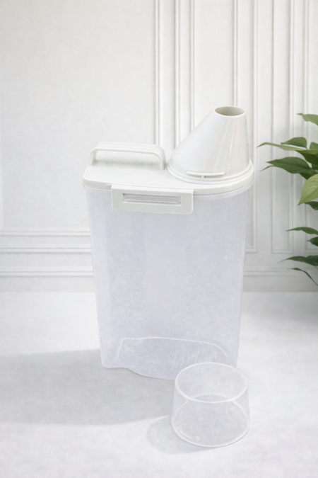 تبروير بلاستك مع غطا  للرز