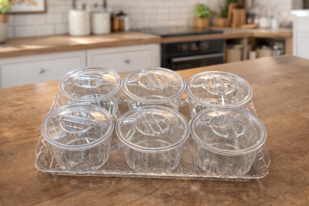 صنية مع. 6صحون مكسرات اكريلاك