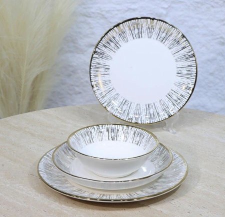 طقم صحون 24قطعة مميز