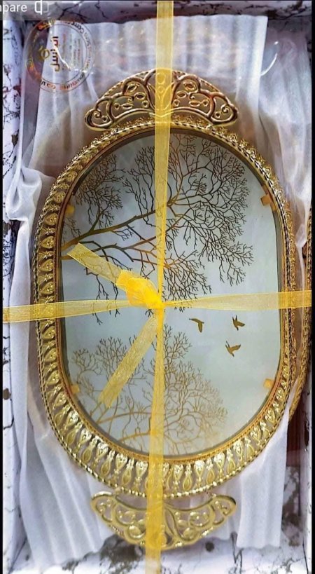 طقم صواني تقديم بيوتر قطعتين