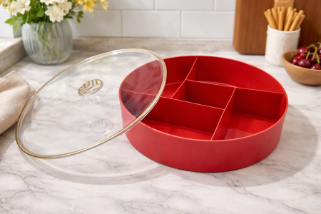 محلاونية او مضيفة بلاستك مقطعة مع غطا