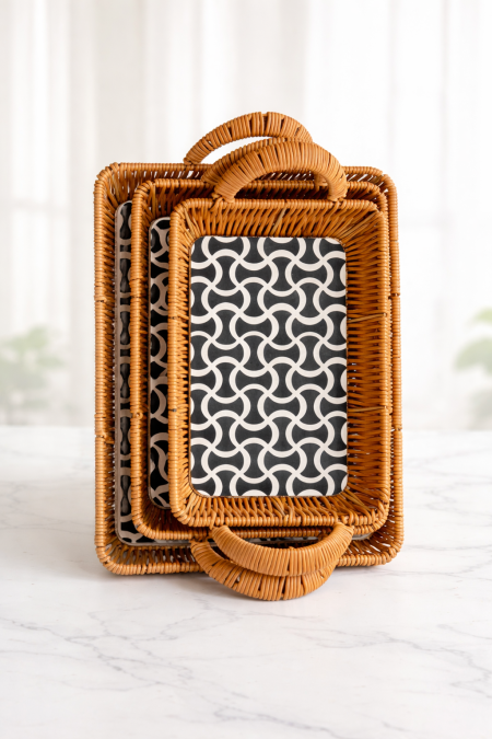 طقم صواني قش 3 قطع