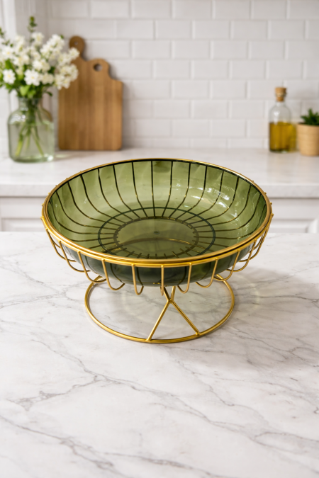 جاط فواكه أكريلاك مع قاعدة