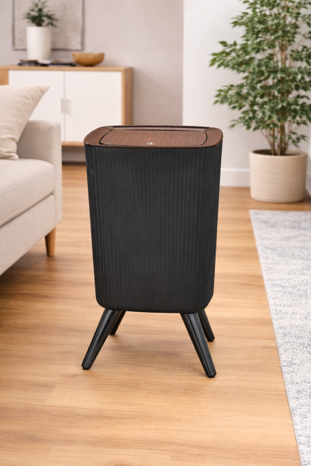 سلة نفايات مع ارجل