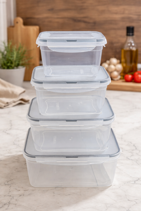 طقم تبروبر شفاف 4قطع