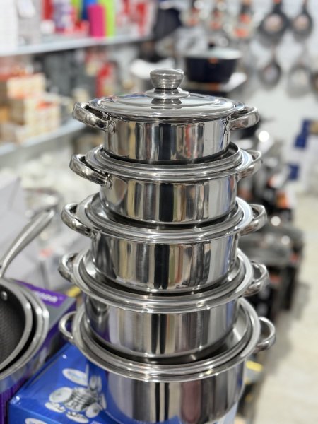 طقم طناحر ستانلس 5قطع