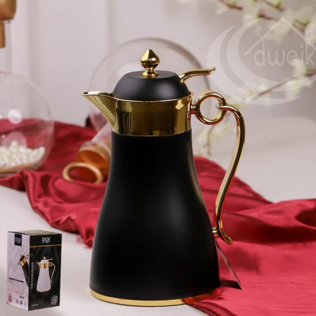 دلة تيرموس 1 لتر اسود مذهب I2516-1.0L-BL