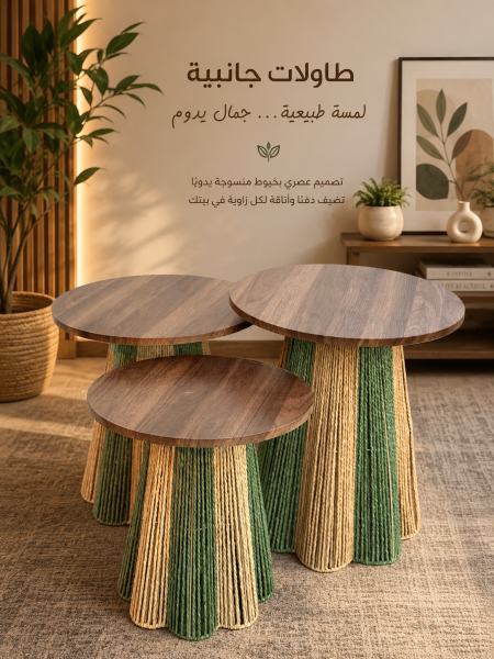 طقم سكملات جديد 3قطع قش