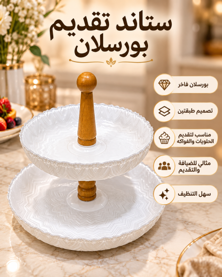 مضيفة بورسلان طبقتين