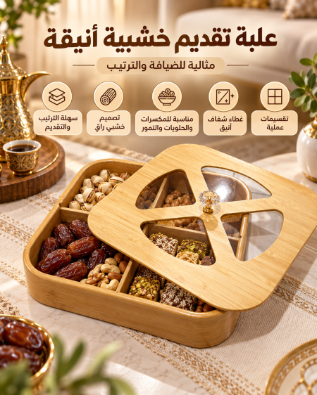 مضيفة خشب مربع ثقيلة