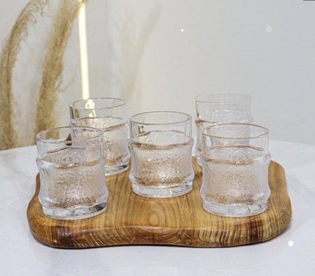 كاسات عصير شفاف  الطقم بيه 12