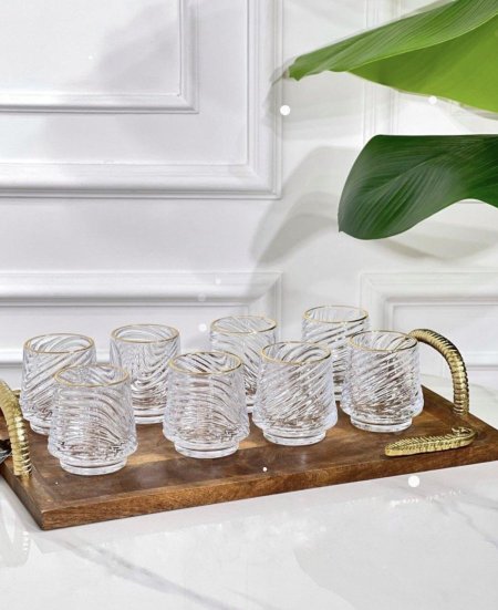 كاسات عصير حز ذهبي