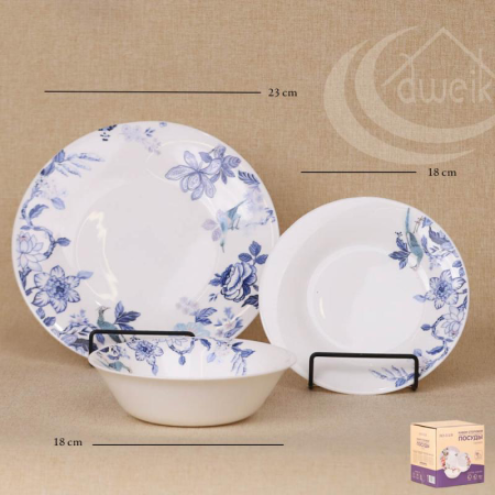 صحون 18 قطعة مورد